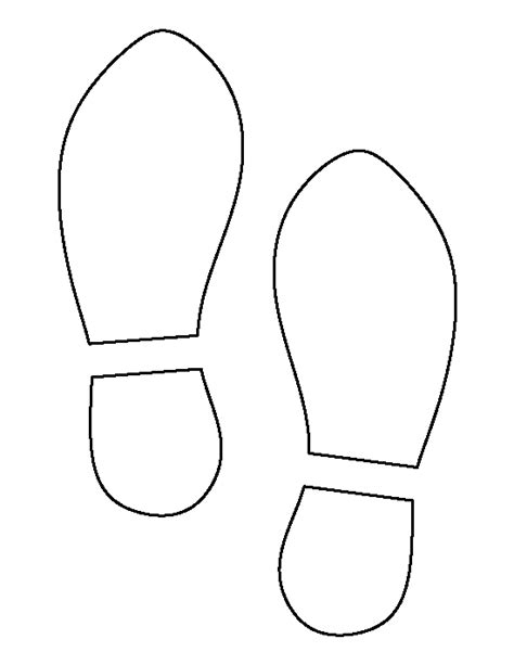 free printable shoe print template.